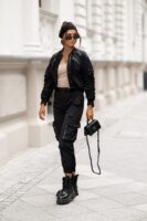 Czarne bojówki Addict