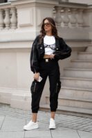 Czarne bojówki Addict