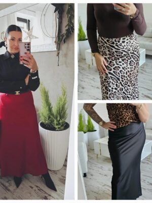 Spódnica satynowa maxi