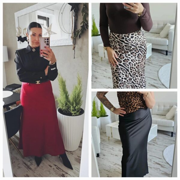 Spódnica  satynowa maxi