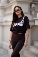 T-SHIRT BRA CZEKOLADA