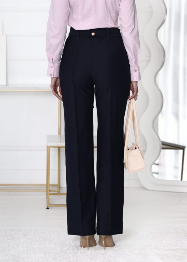 Spodnie NOIR BELTED-Ciemny Granat