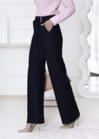 Spodnie NOIR BELTED-Ciemny Granat