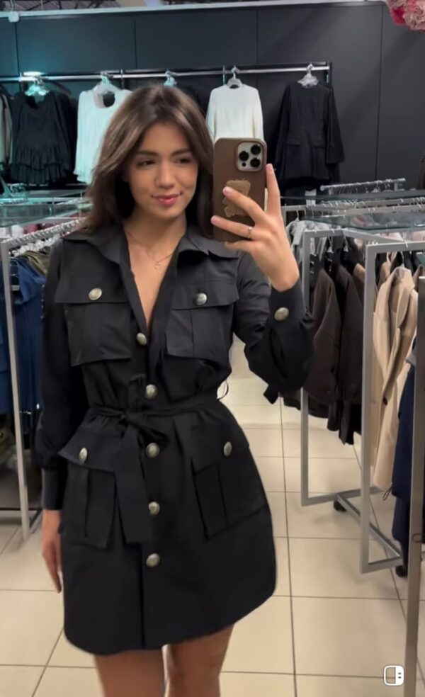 Sukienka MILITARY-czarna