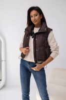 Bezrękawnik damski-czekolada