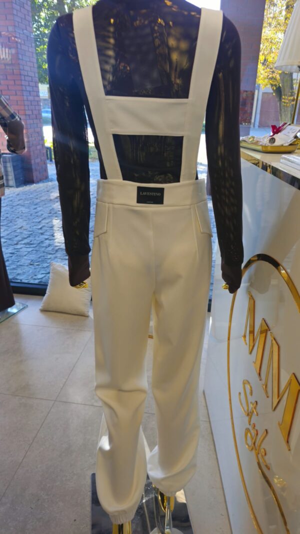 Spodnie ogrodniczki STILLO białe