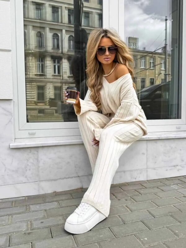 Komplet CANDICE-jasny beż