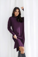 Wełniana sukienka midi z golfem