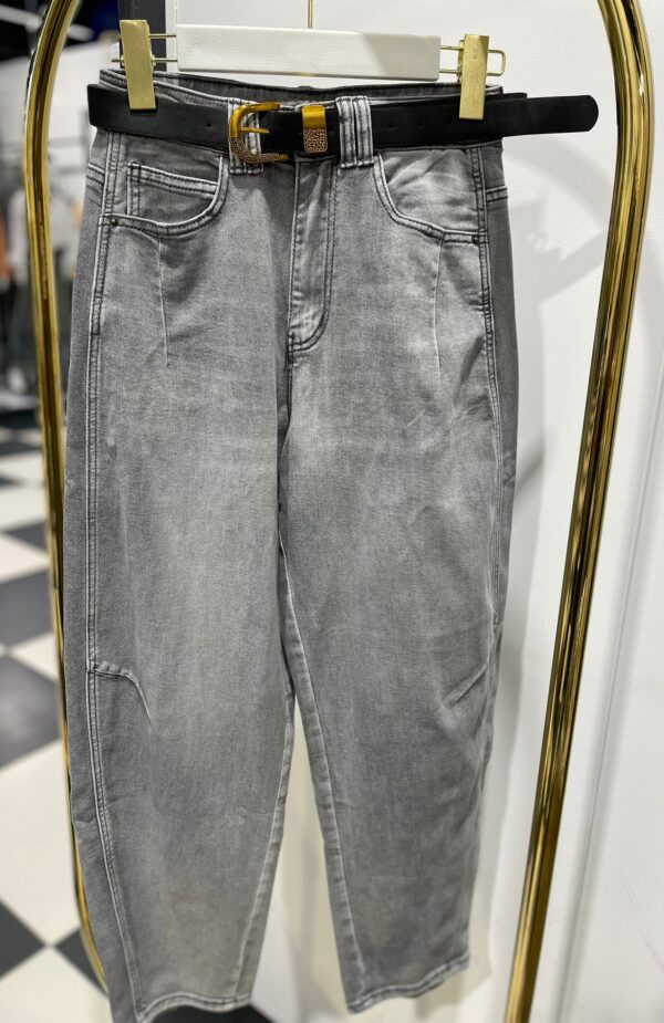 Jeansy BALLOON fit szare