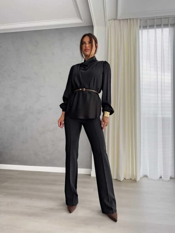 Bluzka LIVIA – ecru/czarna