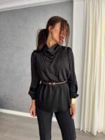 Bluzka LIVIA – ecru/czarna