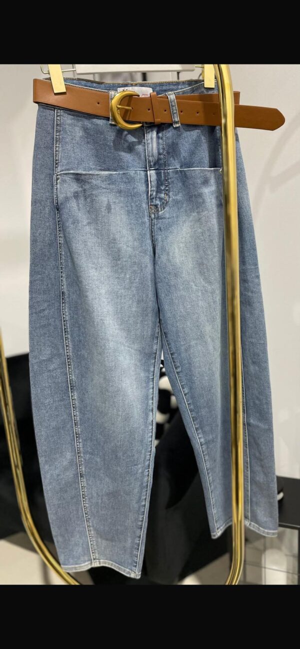 Jeansy Balloon fit niebieskie