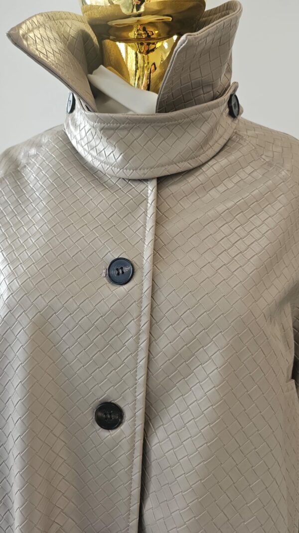 Kurtka bomber ekoskóra LUMINA chłodny beż