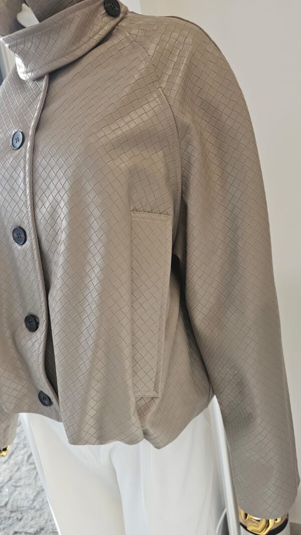 Kurtka bomber ekoskóra LUMINA chłodny beż