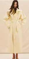 Płaszcz /Trencz w pięknym pastelowym odcieniu żółtego