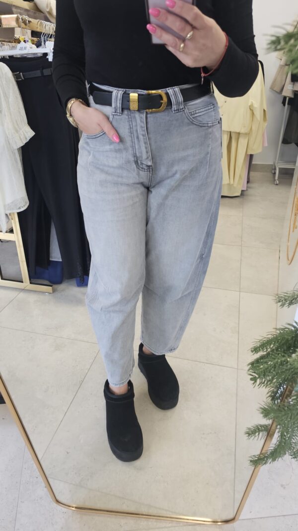 Jeansy BALLOON fit szare