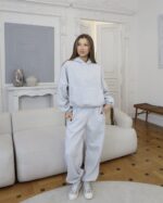 Damski komplet MUA bluz i spodnie-szry melnż