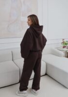 Damski komplet MUA bluza i spodnie-czekolada