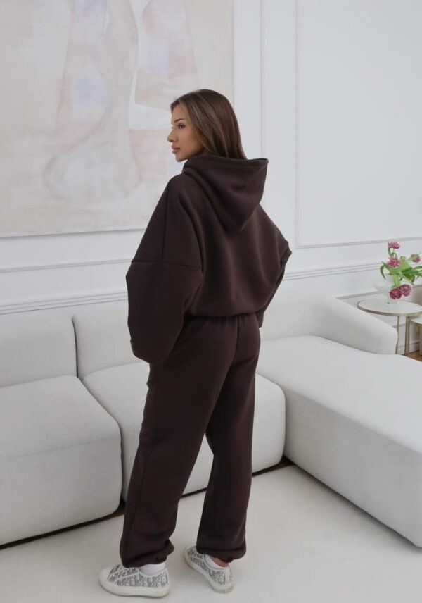Damski komplet MUA bluza i spodnie-czekolada