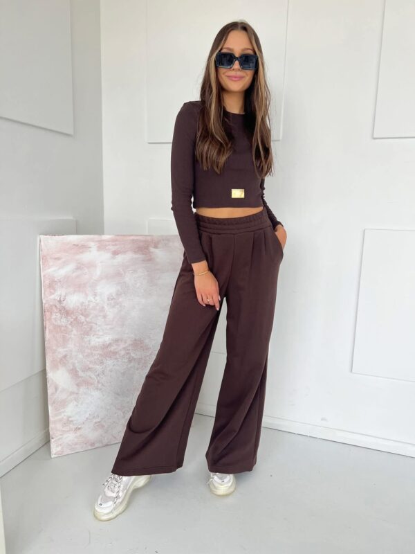 Komplet damski czekolada