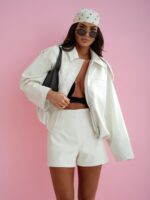 Katana z kołnierzykiem biała