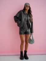 Katana z kołnierzykiem czarna