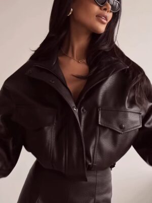 Kurtka MILLO eko skóra czekolada