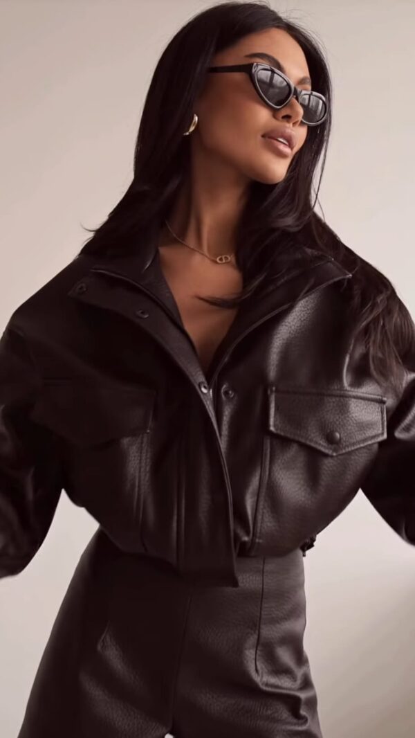 Kurtka MILLO eko skóra czekolada