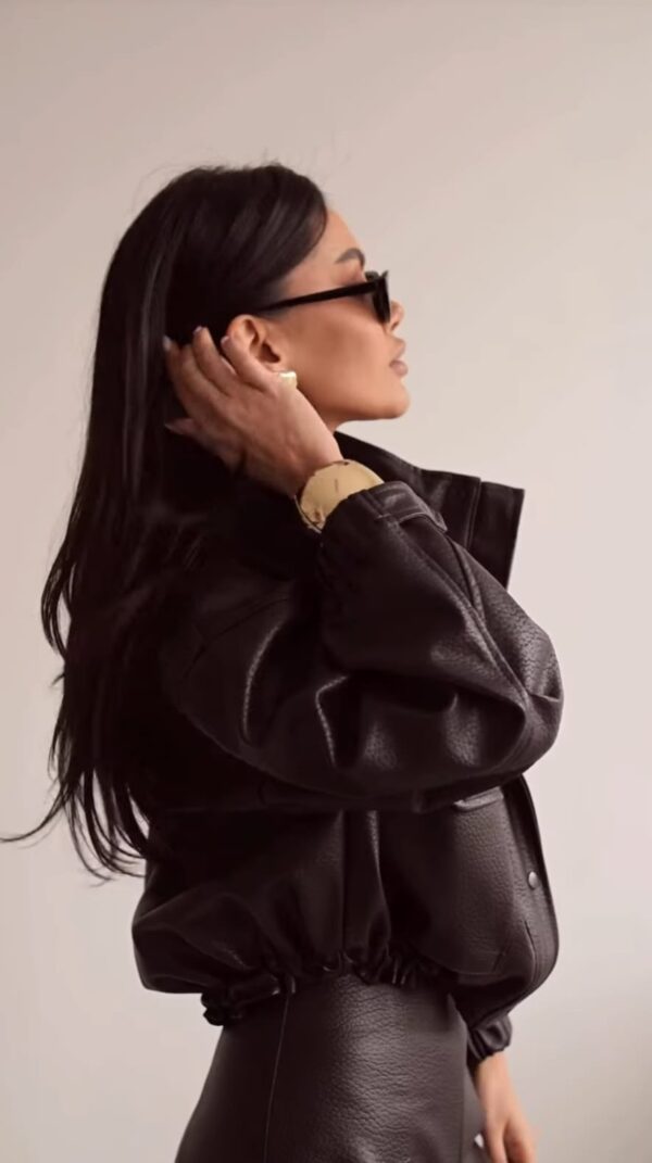 Kurtka MILLO eko skóra czekolada