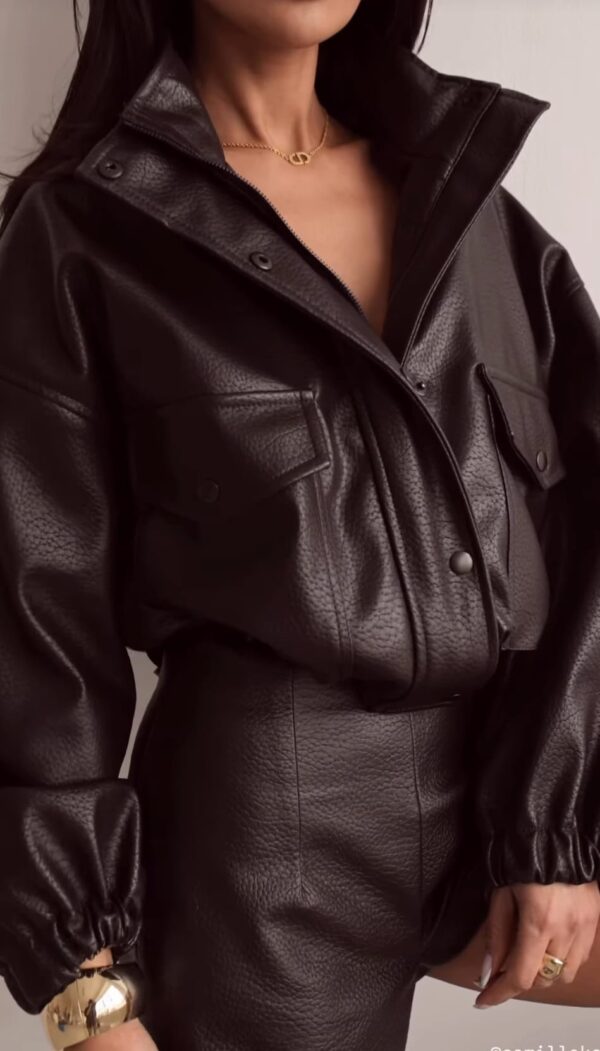 Kurtka MILLO eko skóra czekolada