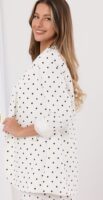 Damska marynarka w grochy-biała