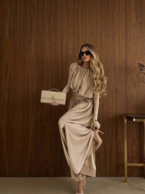 Damski kombinezon - szampański beż