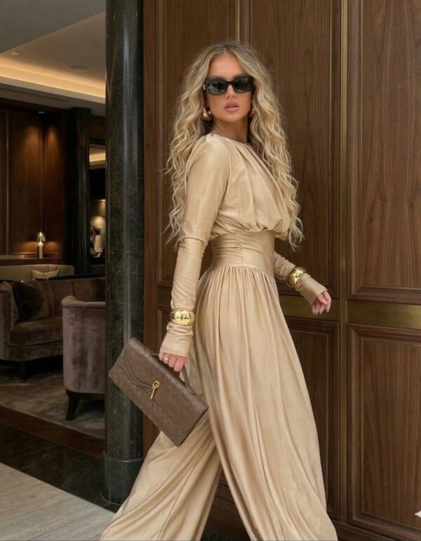 Damski kombinezon - szampański beż