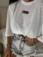 Bluzka T-shirt MARMARIS II DIAMOND - czarna/biała
