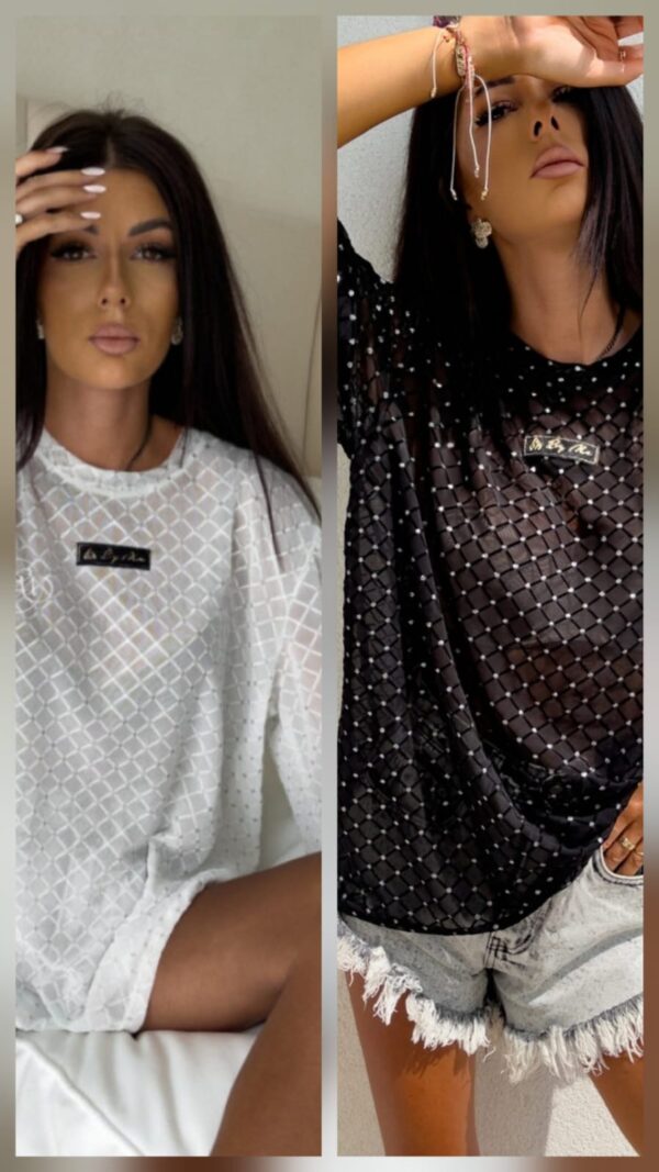 Bluzka T-shirt MARMARIS II DIAMOND - czarna/biała