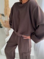 KOMPLET DRESOWY AGATHA -CZEKOLADA