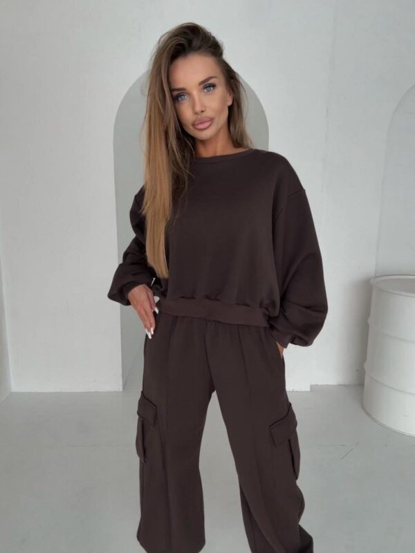 KOMPLET DRESOWY AGATHA -CZEKOLADA