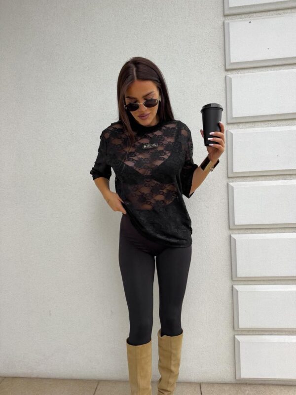 Bluzka MARMARIS koronka czarna