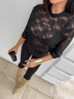 Bluzka MARMARIS koronka czarna