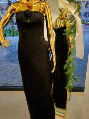 Suknia wieczorowa maxi z cyrkoniami