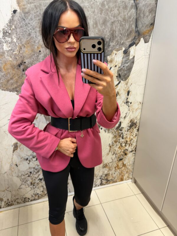 Marynarka oversize różowa szminka