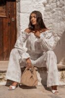 Komplet lniany Mia – Floria Beige
